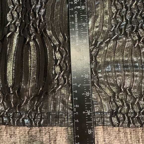 ReBeKah Womens Size Small Collared Shirt and Tank Blouse Set Black Shimmer Sheer - Picture 5 of 7